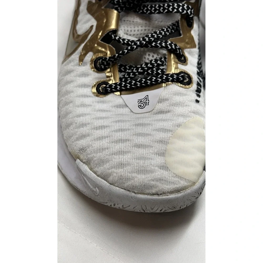 Nike Giannis Immortality Men's Basketball Sneakers White Gold Black Mesh Low Top
